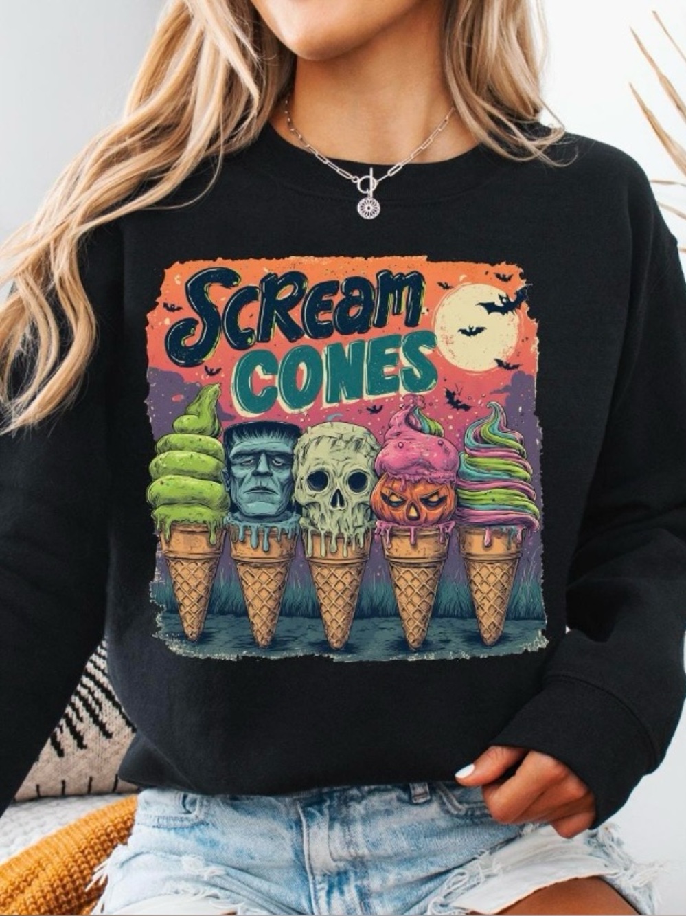Scream Cones Graphic Sweatshirt